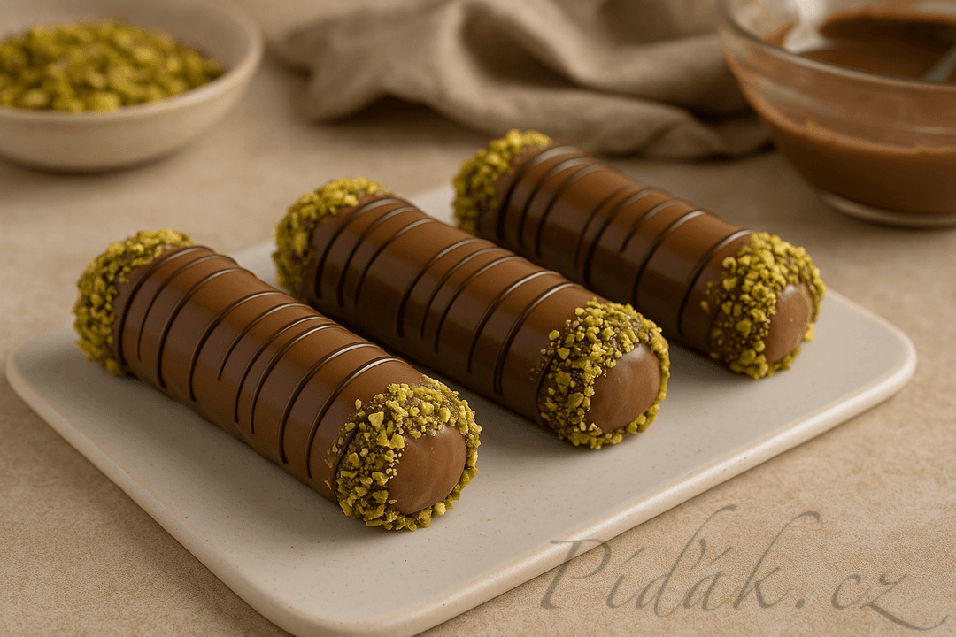 1. obrázek Nepečené čokoládové válečky s ořechy 
