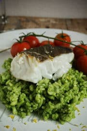 2. obrázek Špenátové rizoto s grilovanou treskou Skrei