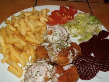 8. obrázek Plněné žampiony s hranolky