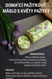Obrázek Domácí pažotkové máslo s květy 