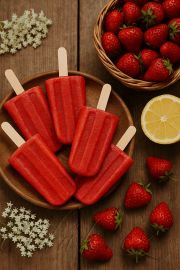 Obrázek 🍓 Domácí jahodové nanuky s citronem